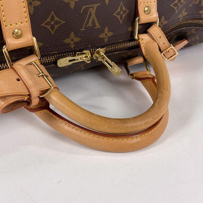 Louis Vuitton Keepall 60 Handbag Travel Business Boston Bag Monogram Brown