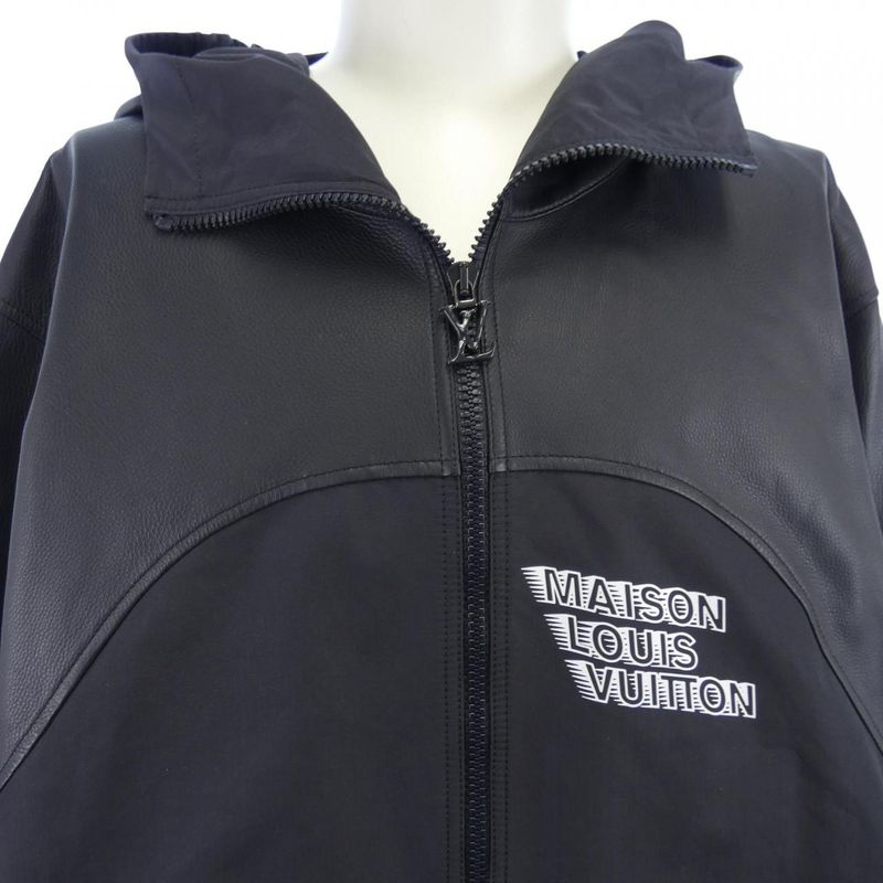 Louis Vuitton Mixed Leather Blouson Hll20ed17 Leather Jacket