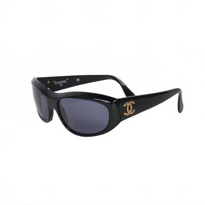 Chanel Coco Mark Sunglasses Celluloid Frame Black 04154 94305