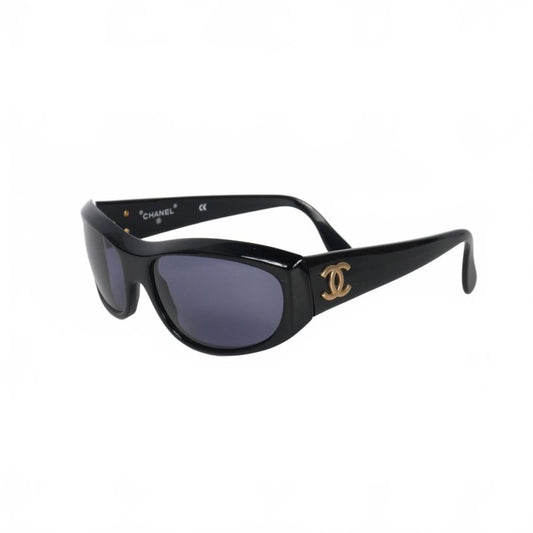 Chanel Coco Mark Sunglasses Celluloid Frame Black 04154 94305
