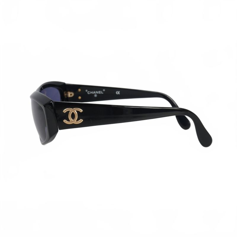 Chanel Coco Mark Sunglasses Celluloid Frame Black 04154 94305