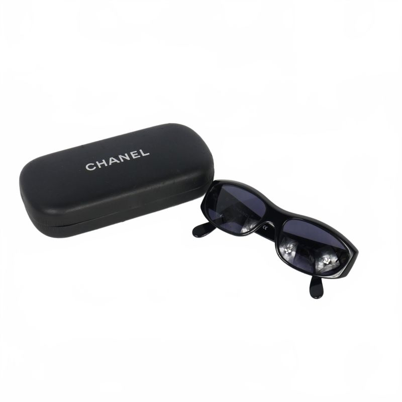 Chanel Coco Mark Sunglasses Celluloid Frame Black 04154 94305