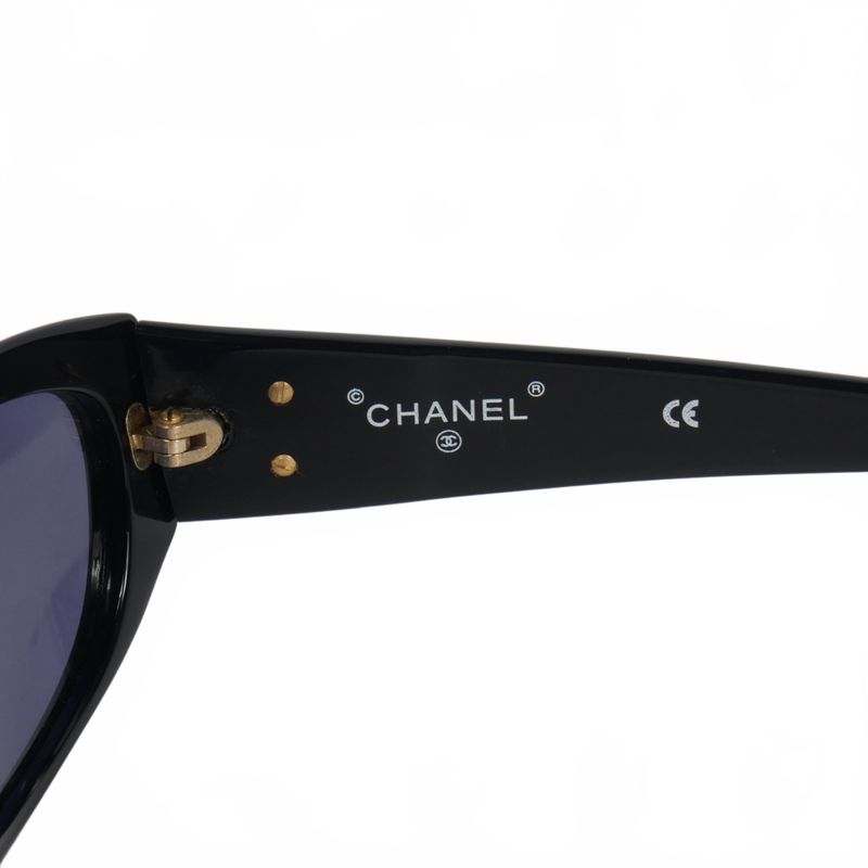 Chanel Coco Mark Sunglasses Celluloid Frame Black 04154 94305