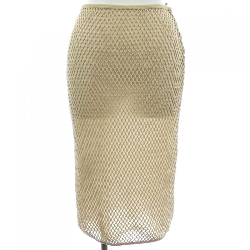 Prada Cotton Mesh Triangle Logo 31143 SOOO 16ND Skirt