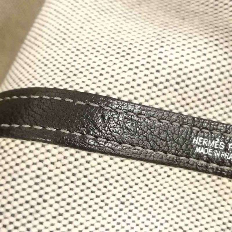 Hermes Garden Party PM □J Engraved Tote Bag Toile Ash