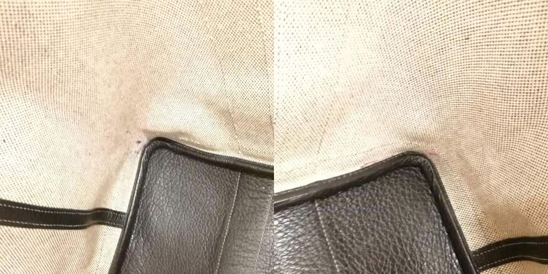 Hermes Garden Party PM □J Engraved Tote Bag Toile Ash