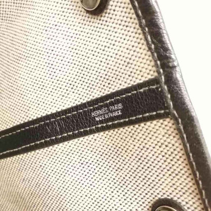 Hermes Garden Party PM □J Engraved Tote Bag Toile Ash
