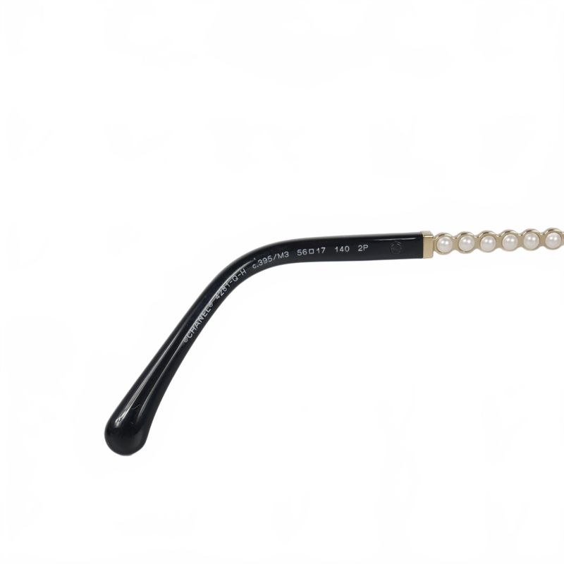 Chanel Pearl Full-rim Sunglasses Black Gray 4281-q-h 56□17 140 2P