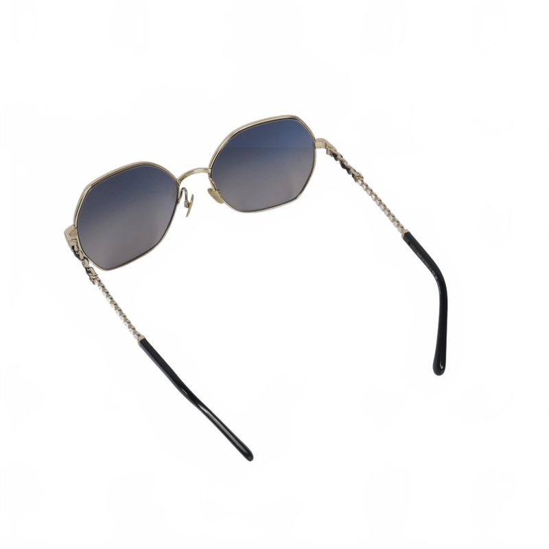 Chanel Pearl Full-rim Sunglasses Black Gray 4281-q-h 56□17 140 2P