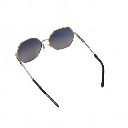 Chanel Pearl Full-rim Sunglasses Black Gray 4281-q-h 56□17 140 2P