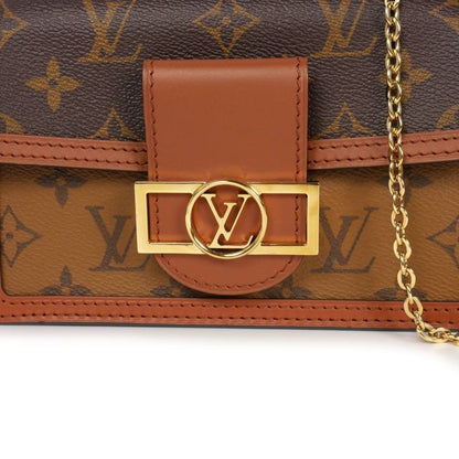 Louis Vuitton Dauphine Chain Shoulder Bag Monogram Reverse Canvas M68746