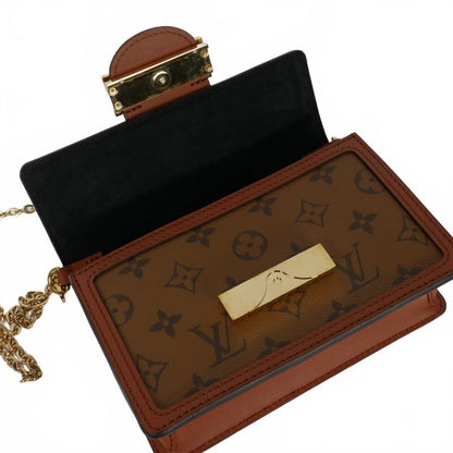 Louis Vuitton Dauphine Chain Shoulder Bag Monogram Reverse Canvas M68746