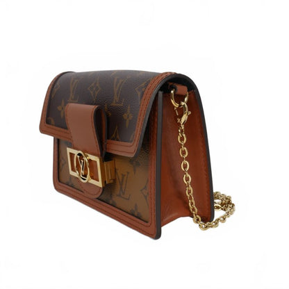 Louis Vuitton Dauphine Chain Shoulder Bag Monogram Reverse Canvas M68746