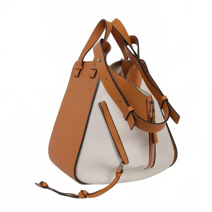 Loewe Hammock Small Shoulder Bag Tote Bag White Brown Multicolor 0111801