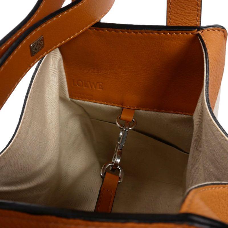 Loewe Hammock Small Shoulder Bag Tote Bag White Brown Multicolor 0111801