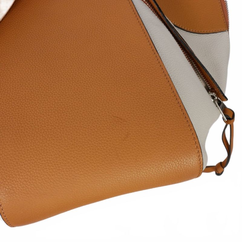 Loewe Hammock Small Shoulder Bag Tote Bag White Brown Multicolor 0111801