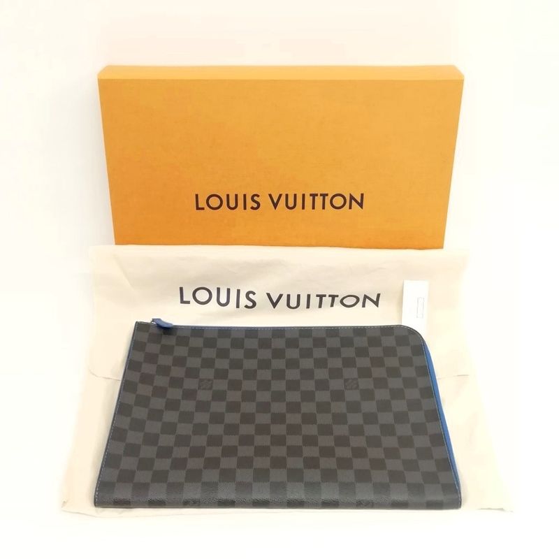 Louis Vuitton N64032 Ty0230 Damier Graphite Pochette Jules GM Clutch Bag