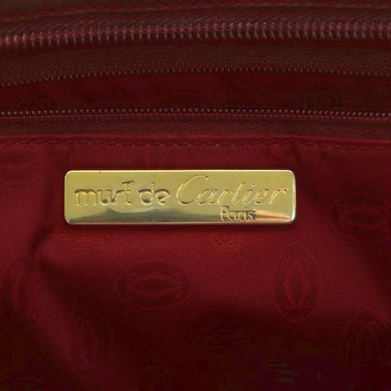 Cartier Clutch Bag Second Bag Leather Bordeaux MI - GY49