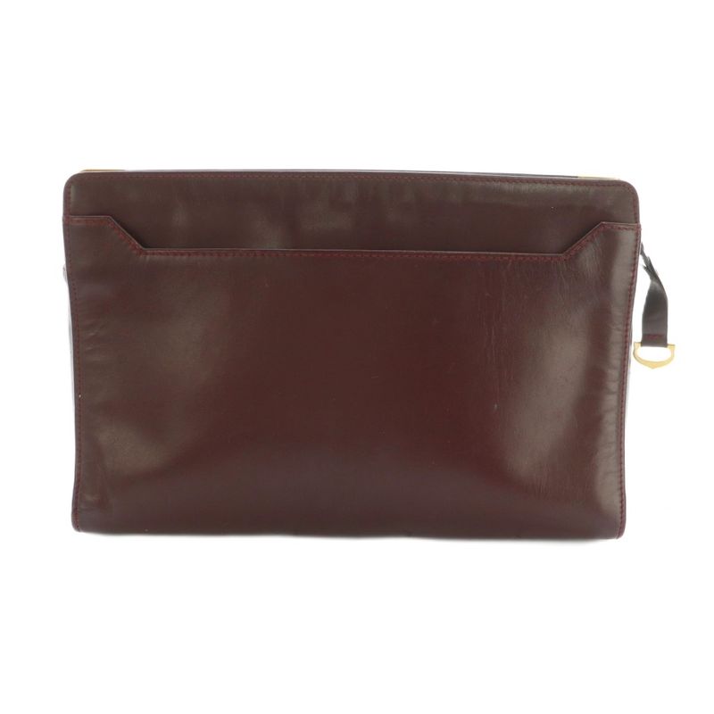 Cartier Clutch Bag Second Bag Leather Bordeaux MI - GY49