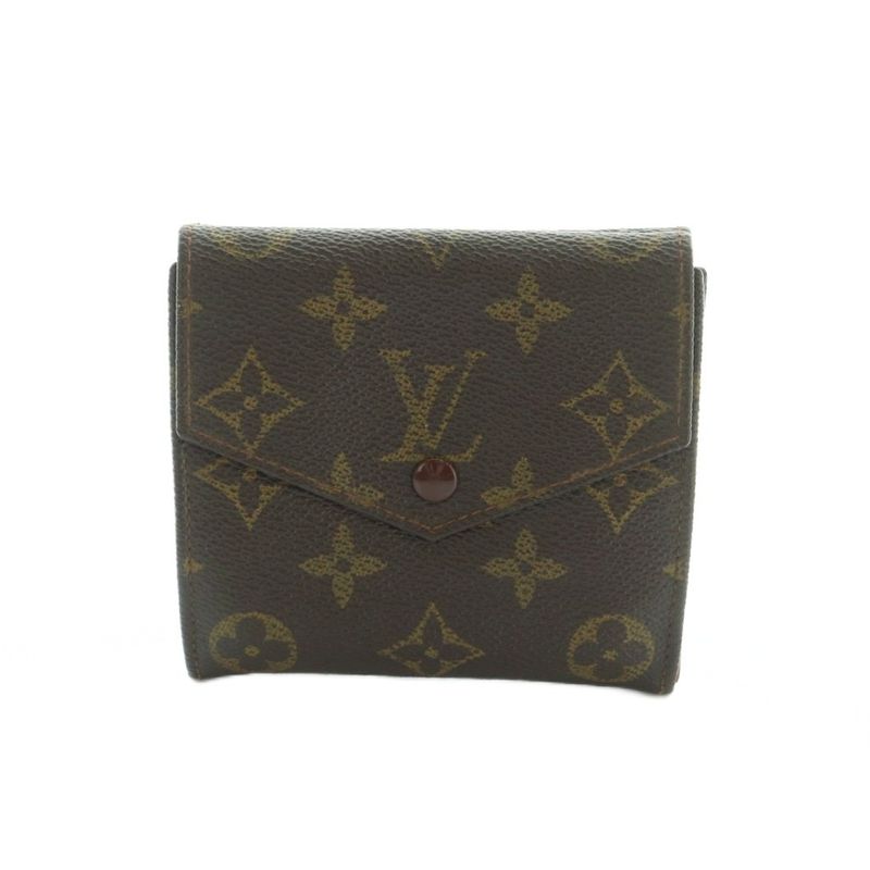 Louis Vuitton Porte Monnaiebier Wallet Trifold Coin Purse Monogram Pattern