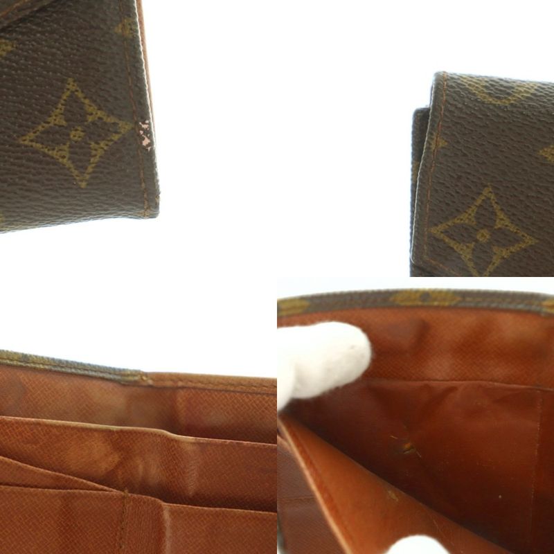Louis Vuitton Porte Monnaiebier Wallet Trifold Coin Purse Monogram Pattern