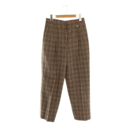 Christian DIOR Sport Sports Check Pants Wide Straight Tucked Silk Blend LL
