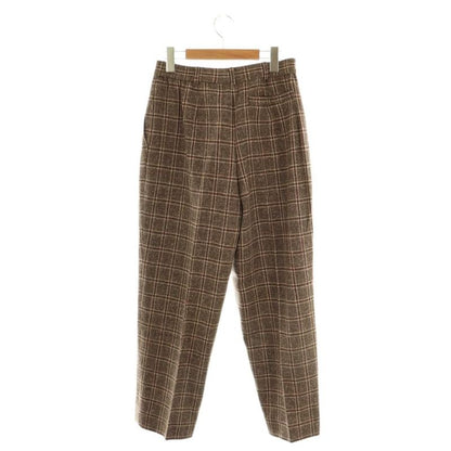 Christian DIOR Sport Sports Check Pants Wide Straight Tucked Silk Blend LL