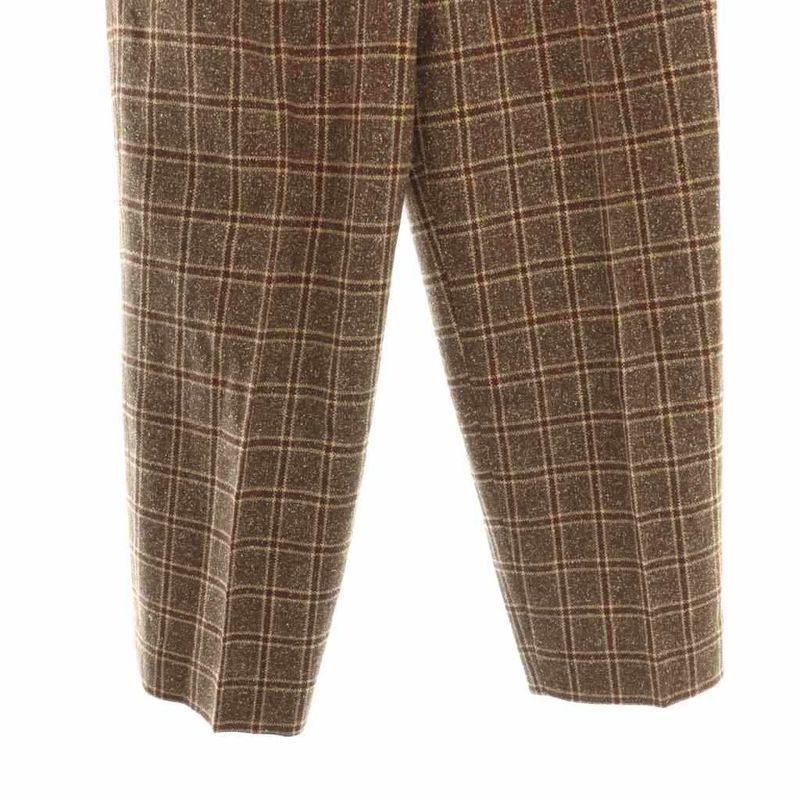 Christian DIOR Sport Sports Check Pants Wide Straight Tucked Silk Blend LL