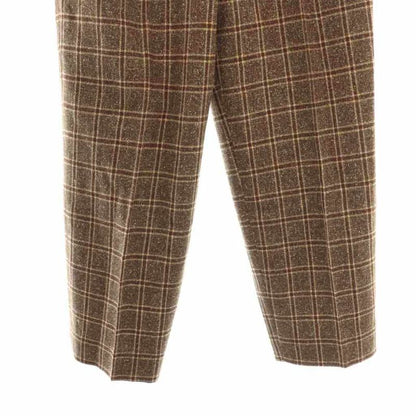 Christian DIOR Sport Sports Check Pants Wide Straight Tucked Silk Blend LL