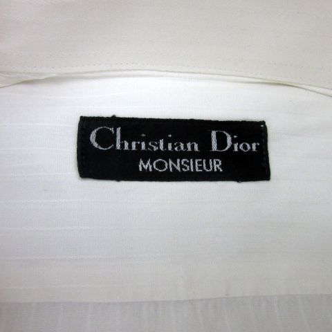 Christian DIOR Monsieur Shirt Y Shirt Long Sleeve Striped White YS13 - GY53