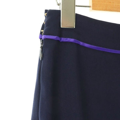 Louis Vuitton Flared Skirt Knee Length Brown Tag 36 Navy Purple ES - GY57