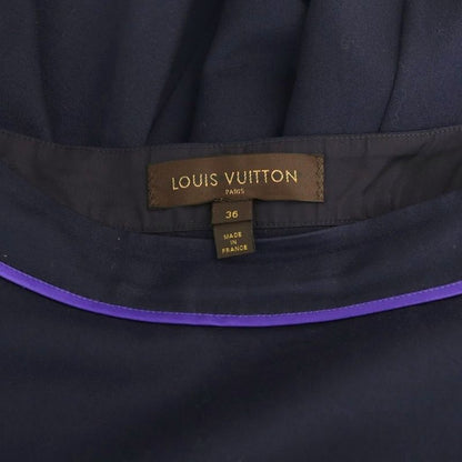 Louis Vuitton Flared Skirt Knee Length Brown Tag 36 Navy Purple ES - GY57