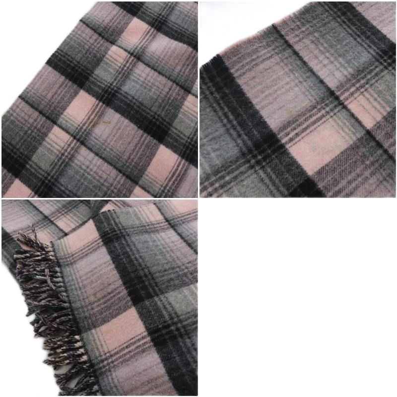 Gucci Reversible GG Wool Cape Poncho Check Black Pink 553118 YO29 - GY57 - OH