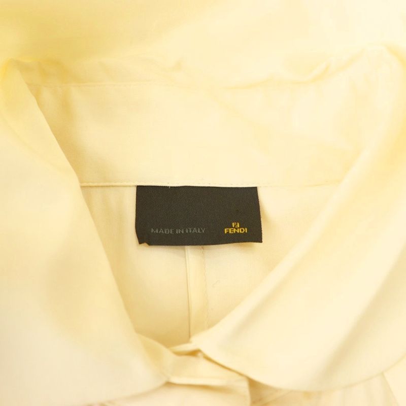 Fendi Blouse Shirt Long Sleeves 40 Ivory DF - GY57