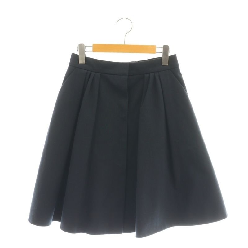 Prada Flared Skirt Knee Length 42 Dark Navy DF - GY57