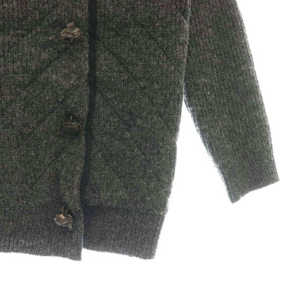 Prada Knitted Jacket Collarless Snap Button Charcoal CX - GY57