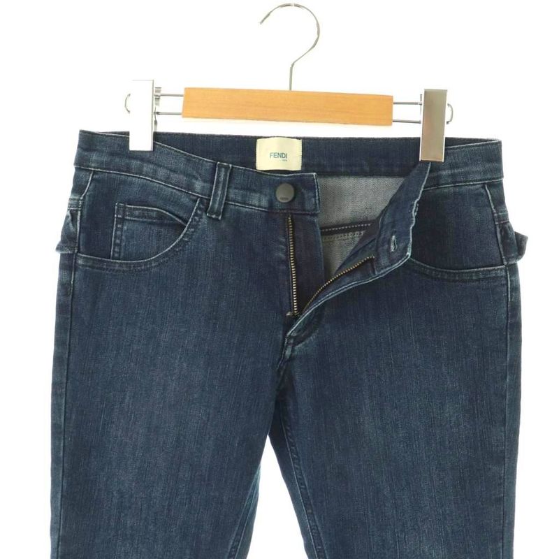 Fendi Kids Denim Pants Jeans Zipper Fly Cotton 12A Navy Blue NR - GY57