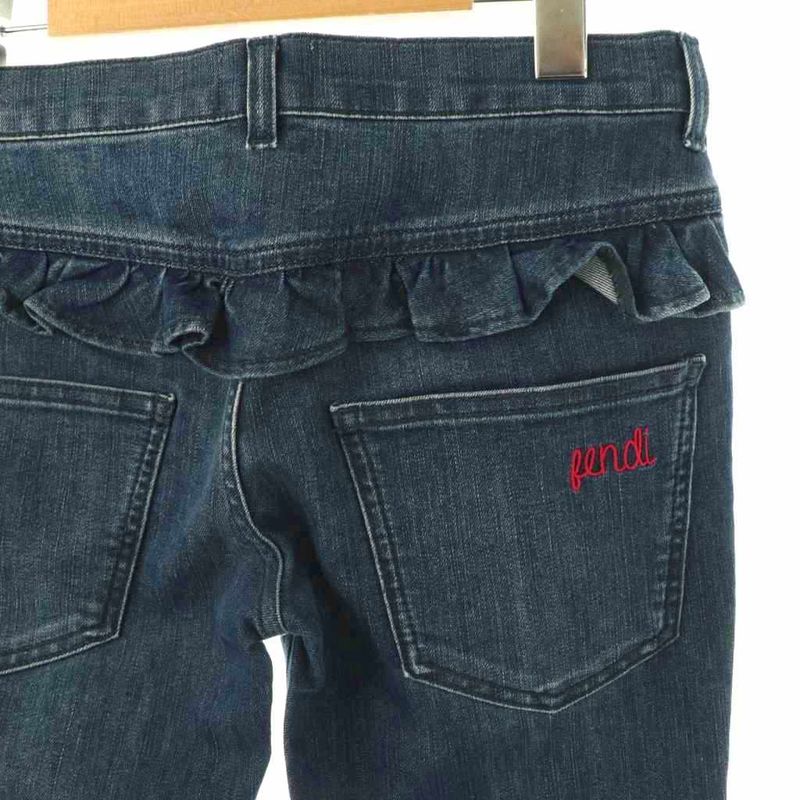 Fendi Kids Denim Pants Jeans Zipper Fly Cotton 12A Navy Blue NR - GY57