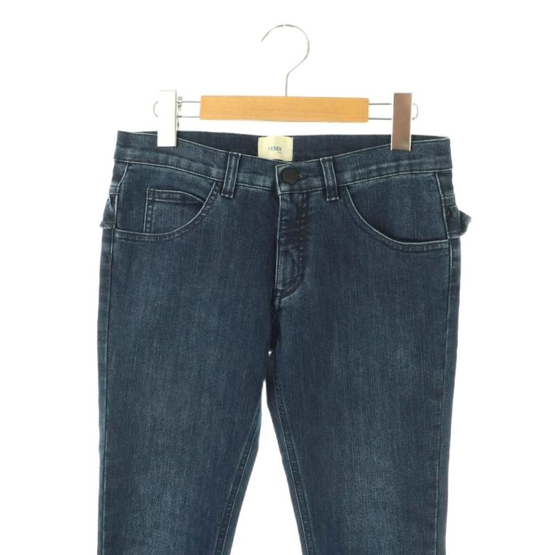 Fendi Kids Denim Pants Jeans Zipper Fly Cotton 12A Navy Blue NR - GY57