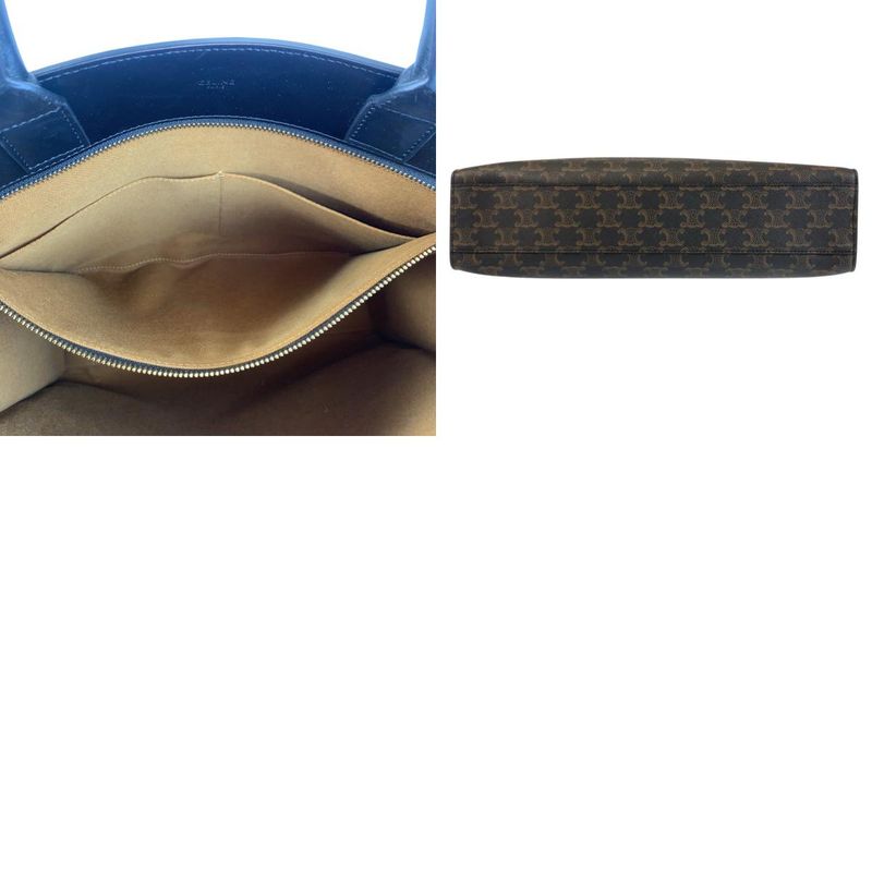 Celine Triomphe Vertical Cabas Large Brown Black S-sl-5109 Tote Bag Unisex