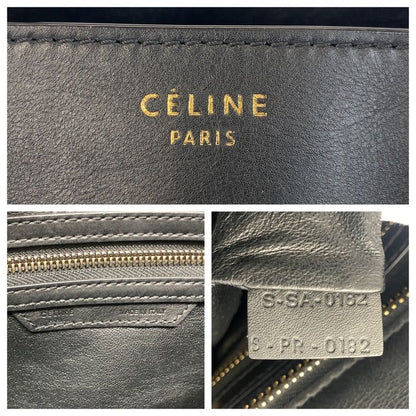 Celine Luggage Mini Shopper Beige Black Navy S-sa-0182 Handbag Tote Bag Women
