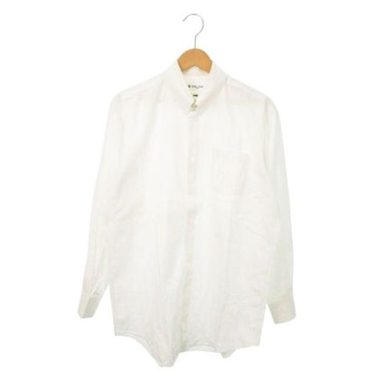 Celine Shirt Y Shirt Long Sleeve Cotton Shadow Stripe Logo Embroidery White MN1
