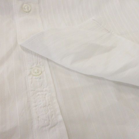 Celine Shirt Y Shirt Long Sleeve Cotton Shadow Stripe Logo Embroidery White MN1