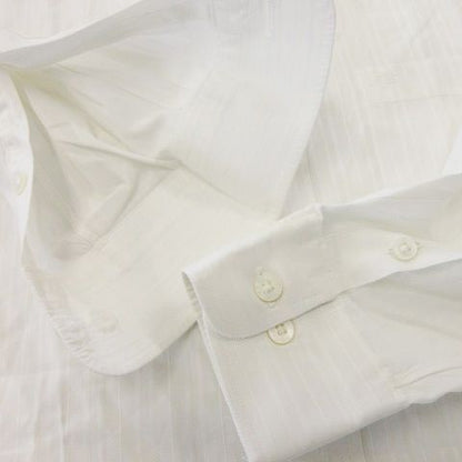 Celine Shirt Y Shirt Long Sleeve Cotton Shadow Stripe Logo Embroidery White MN1