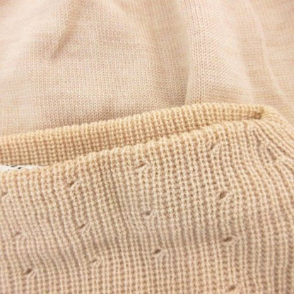 Christian DIOR Vintage Knit Sweater Long Sleeve M Mock Neck Pullover Wool Beige