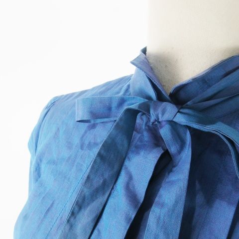 Christian DIOR Pret-a-porter Wing Collar Shirt Long Sleeves Bow Tie Ribbon