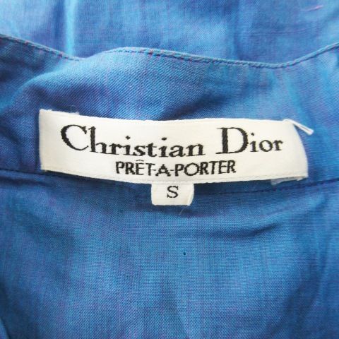 Christian DIOR Pret-a-porter Wing Collar Shirt Long Sleeves Bow Tie Ribbon