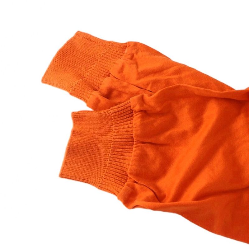 Christian DIOR Sports Polo Shirt Cut And Sewn Long Sleeves Logo M Orange - GY11