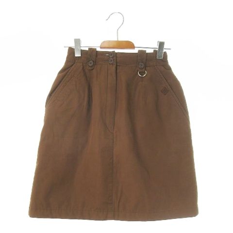 Christian DIOR Sports Miniskirt Cotton Tight One Point Golf S Brown AO14 - GY18