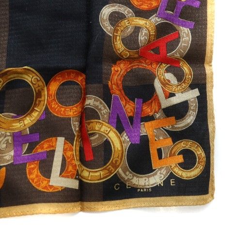 Celine Handkerchief Scarf All Over Logo Multicolor - GY18 MQ